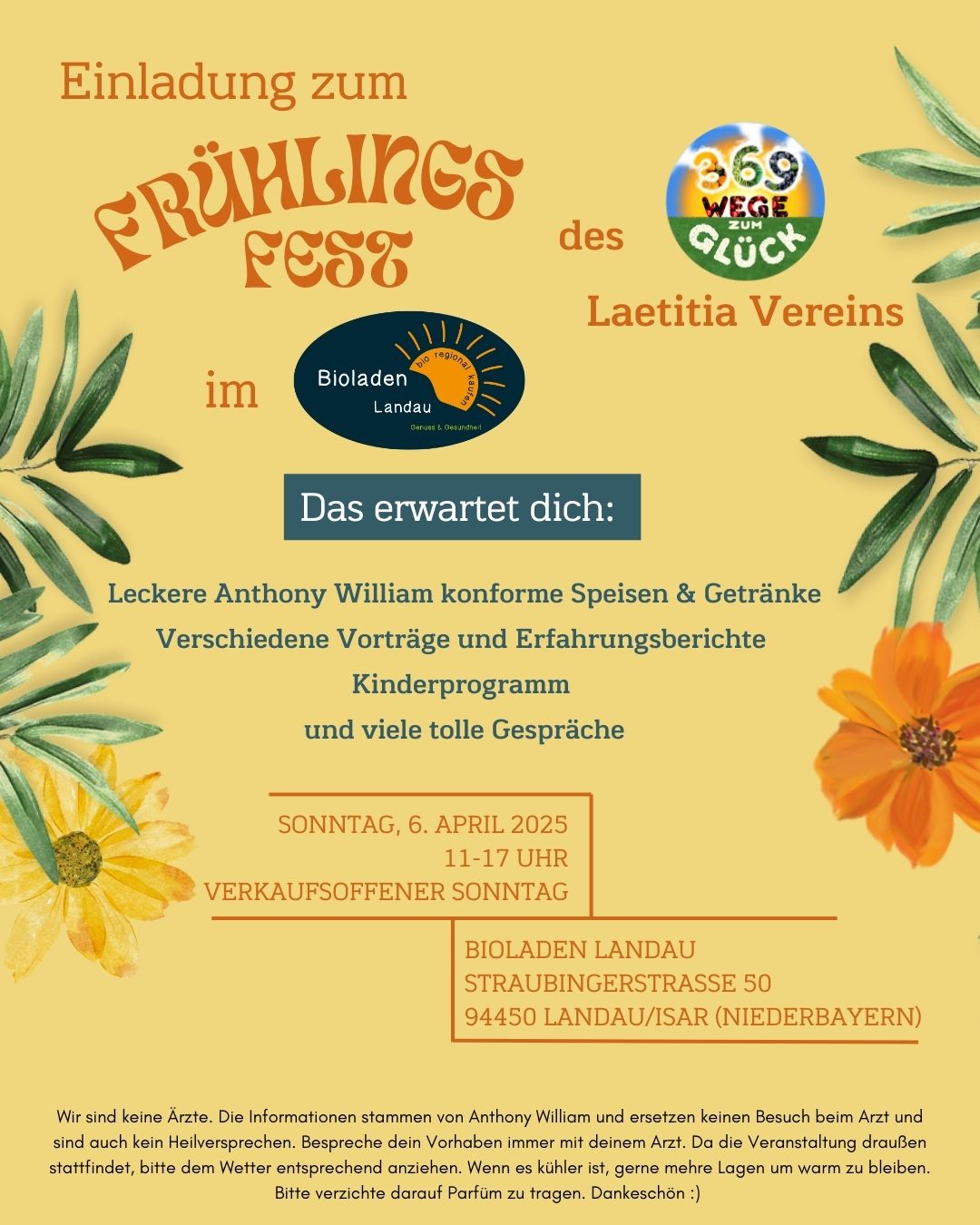 Frühlingsfest des Vereins Laetitia im Bioladen Landau